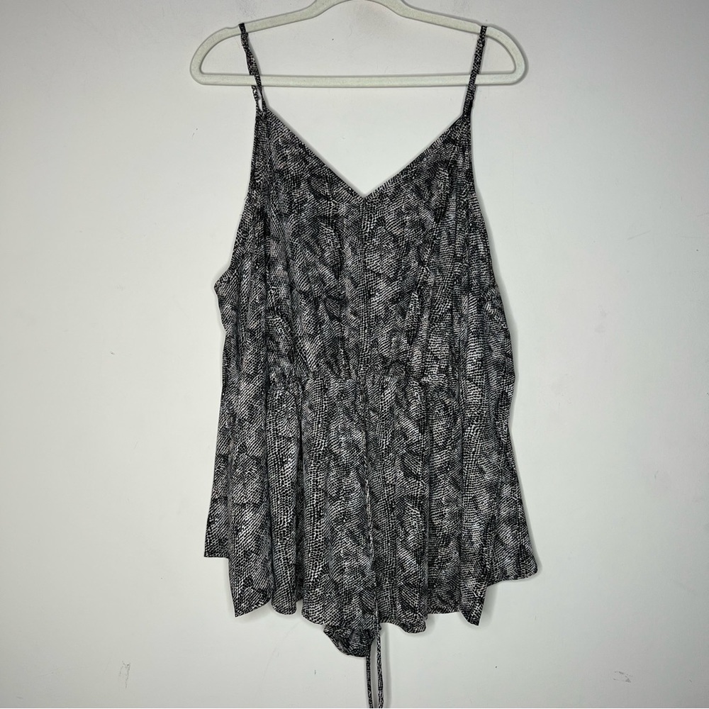AUDREY 3+1 Leopard Cold Shoulder Romper